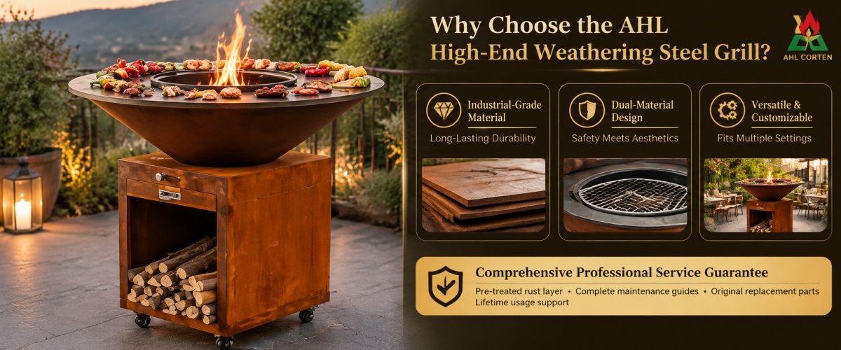 Why Choose the AHL High-End Weathering Steel Grill